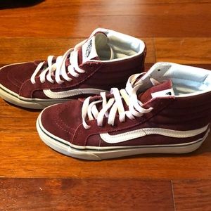 skat high maroon vans